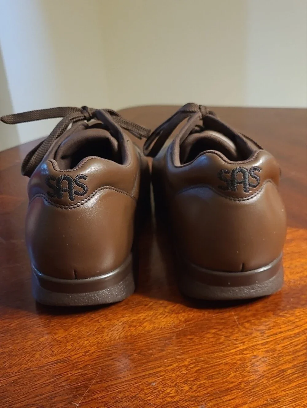 SAS Men's Time-out Leather Brown Lace-Up Comfort Walking Sneakers 11.5 EUC